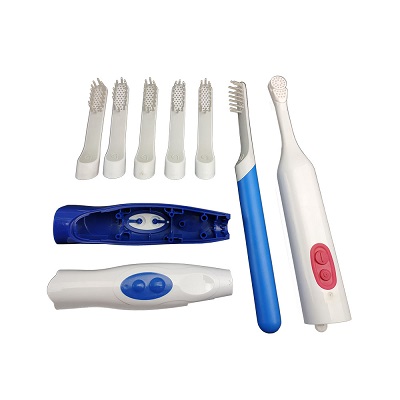 Dos colores cepillo de dientes molde de inyección piezas de plástico